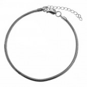 K&auml;&auml;rmeketju, rannekepohja, hopeaketjut, CSTD 2,4 (19-22 cm)