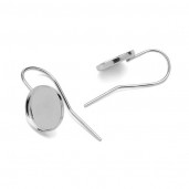 Ohrhaken, Gie&szlig;harzschmuck, Resin, FMG ROUND 10 MM BO - 1,30 MM