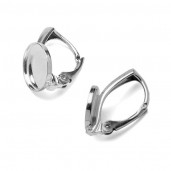 Ohrhaken Klapp Brisuren, Gie&szlig;harz, Schmuckteile, FMG ROUND 10 MM BA SET 1 - 1,30 MM