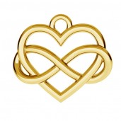 Unendlichzeichen-Herz Anh&auml;nger, Silberschmuck, ODL-00168