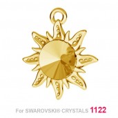 Sonnen-Anh&auml;nger, Swarovski Rivoli, Schmuckteile, ODL-00278 (1122 SS 29) 