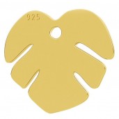 Monstera Deliciosa Blatt-Anh&auml;nger, Silberschmuck, LK-0809 - 0,50 