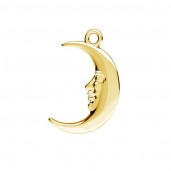 Moon Pendant, Jewelry Findings, Silver Jewelry, ODL-00640 12,5x19,5 mm