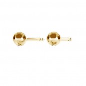 14K Gold AU 585 Kugel-Ohrstecker, Goldschmuck,  KLSG KLZ-303 3x14 mm