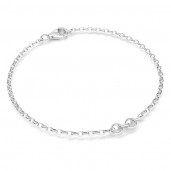 Armband-Basis, Silberkette, 15,5cm, Rolo, S-BRACELET 11 (ROLO OVAL 0,35X0,60)