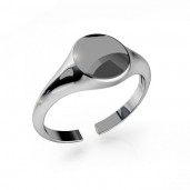 Silberring Basis, Verstellbarer, Schmuckteile, ODL-00735 7,5x19 mm