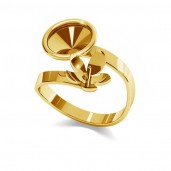 Ring Basis, Swarovski Kristalle und Perle, Schmuckteile, D-RING ODL-00088 (1122 SS 39, 5818 MM 10) ver.2 