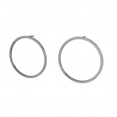 Ohrstecker Kreis, Silberschmuck, 35mm,  LK-2575 KLS - 0,50 35 mm