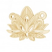 14K Gold AU 585, Lotusblume-Anh&auml;nger, Lotusbl&uuml;te, Goldschmuck, LKZ14K-50050 - 0,30 12,3x15,8 mm 