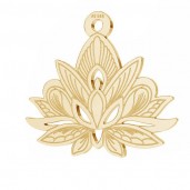 14K Gold AU 585, Lotusblume-Anh&auml;nger, Lotusbl&uuml;te, Goldschmuck, LKZ14K-50049 - 0,30 14,4x15,8 mm