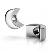 Silberperle, Mond, Schmuckteile, ODL-00841 5,6x9,2 mm