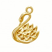 Schwan-Anh&auml;nger, Silberschmuck, CHARM 0142 11x15,2 mm 