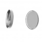 Anhänger Basis, Gießharzschmuck, Cabochon, FMG 10x14 mm