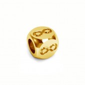 Silberperle, Unendlichkeitszeichen, W&uuml;rfel, Infinity, Silberschmuck, CUBE INF 4,8X4,8 MM