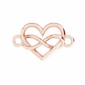 Herz-Anh&auml;nger,Verbinder, Schmuckteile, Silberschmuck, ODL-00890 12,2X20 MM 