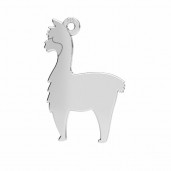Alpaka Kettenah&auml;nger, Silberschmuck, LKM-2369 - 0,50 16x19 mm