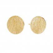 14K 585 Gold Round Earstuds, Gold Jewelry, KLS LKZ14K-50121 10X10 MM - 0,30 MM