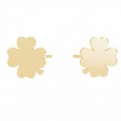 Klee-Ohrstecker, 14K 585 Gold, Goldschmuck,  KLS LKZ-50239 - 0,30 9x9 mm