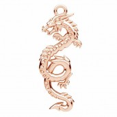 Drachen-Anh&auml;nger, Schmuckteile, Silberschmuck, ODL-01108 12x31,6 mm