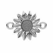 Blumen-Anh&auml;nger, Schmuckteile, Silberschmuck, ODL-01085 13,8x19,3 mm