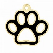 Hundepfote-Anh&auml;nger, Tierpfote, Tierschmuck, Silberschmuck, LKM-3186 - 05 14,6x15,8 mm ver.2