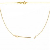 14K AU 585 Gold Halskette Basis, Goldschmuck, A 020 SG-CHAIN 74 45 cm