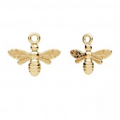 Bienen-Anhänger, 14K 585 Gold, Goldschmuck,  ODLZ-00013 11,5x13,7 mm