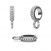 Abstandshalter mit &Ouml;se, Schmuckteile, Silberschmuck, EDP ODL-01191 2x11 mm