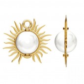 Sonnen Anh&auml;nger, Silberschmuck, Schmuckteile, ODL-01468 17,6x18 mm ver.2