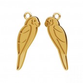 Papagei-Anh&auml;nger, Gie&szlig;harzschmuck, Silberschmuck, CON-1 OWS-00780 5,8x21,8 mm