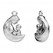 Mutter und Kind Anh&auml;nger, Silberschmuck, CON-1 OWS-01103 12x17,3 mm