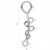 Anh&auml;ngerschlaufe mit 6 Haken - ODL-0029