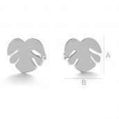 Monstera blatt ohrringe post - LK-0