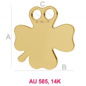 Klee14K gold anh&auml;nger LKZ-00002 - 0,30 mm