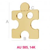 Puzzle 14K gold anh&auml;nger LKZ-00003 - 0,30 mm