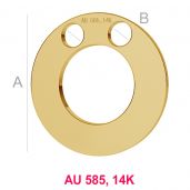 Felge 14K gold anh&auml;nger LKZ-00010 - 0,30 mm