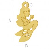 Meerjungfrau anh&auml;nger, LK-0648 - 0,50