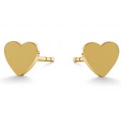 Herz ohrringe 14K gold LKZ-00932 KLS - 0,30 mm
