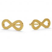 Infinity post earrings gold 14K LKZ-00589 KLS - 0,30 mm